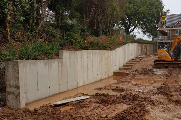 Wrexham housing estate concrete border